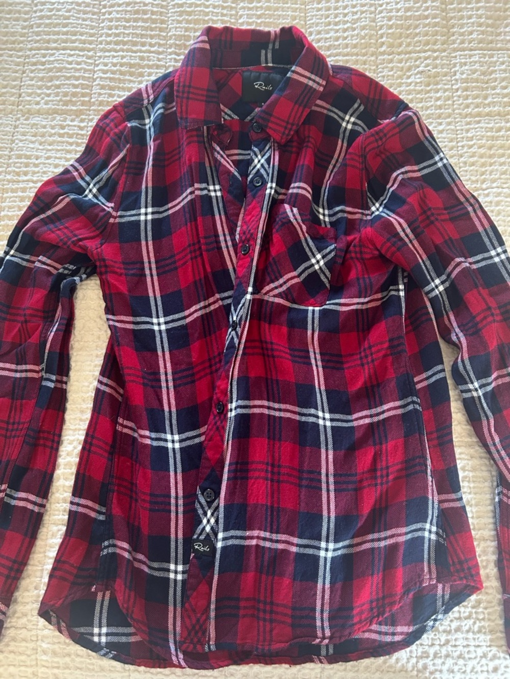 Rails Red, Navy & White Plaid Shirt